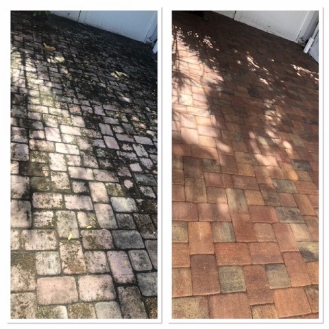 paver stain before and after